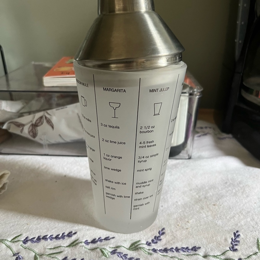 Cocktail Shaker with Recipe Guide
